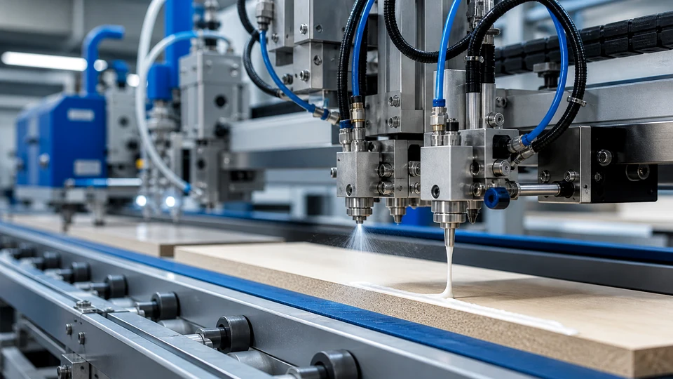 Packaging, spraying, and adhesives